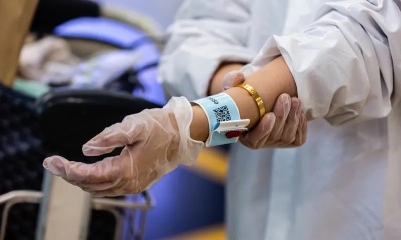 Passengers arrive at airport fearing Covid-19 coronavirus in Hong Kong, China
