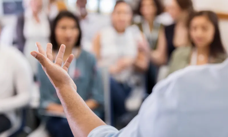 An unidentified speaker explains his point