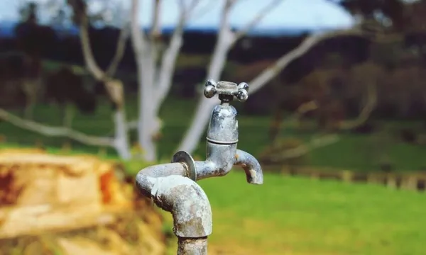 Close-Up Of Old Faucet In Park