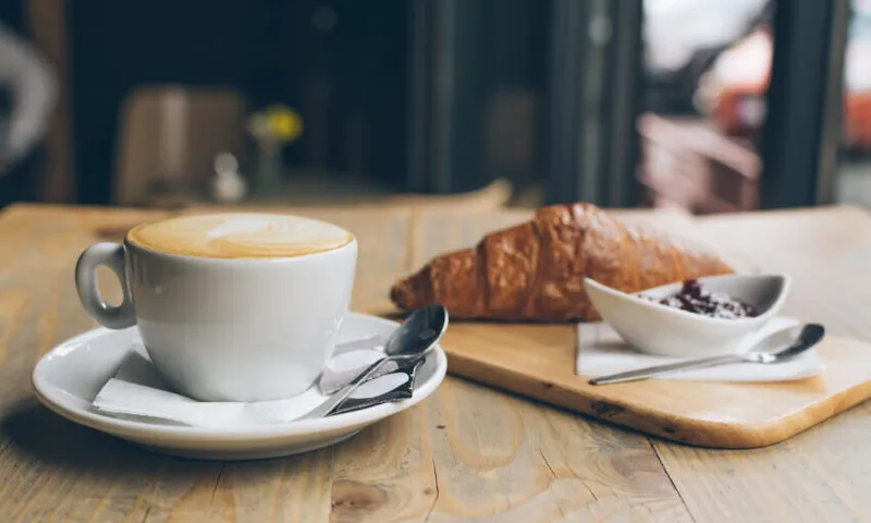 Coffee and croissant