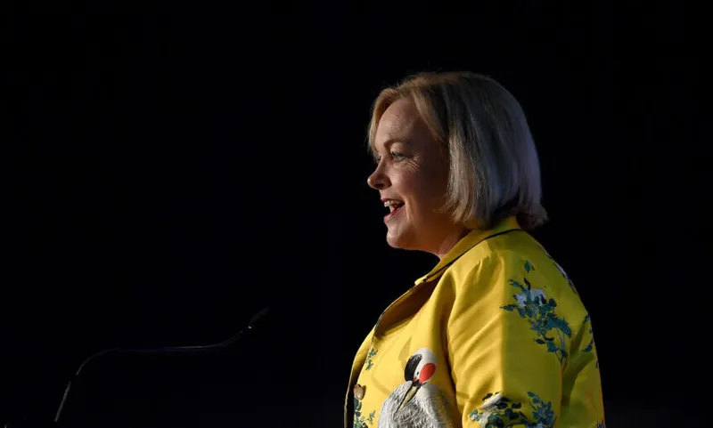 Prime Minister Jacinda Ardern And Opposition Leader Judith Collins Speak At Business NZ Election Conference