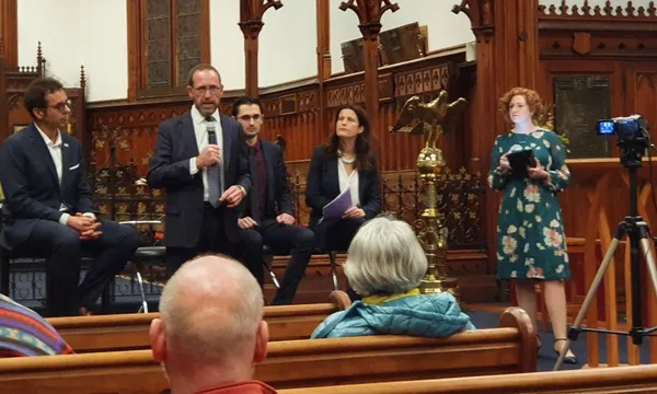 Andrew Little speaking at inequality debate Alex Braae