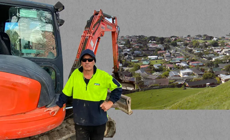 man and his digger