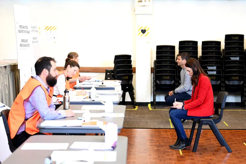New Zealand Prime Minister Jacinda Ardern Votes Ahead Of The 2020 General Election