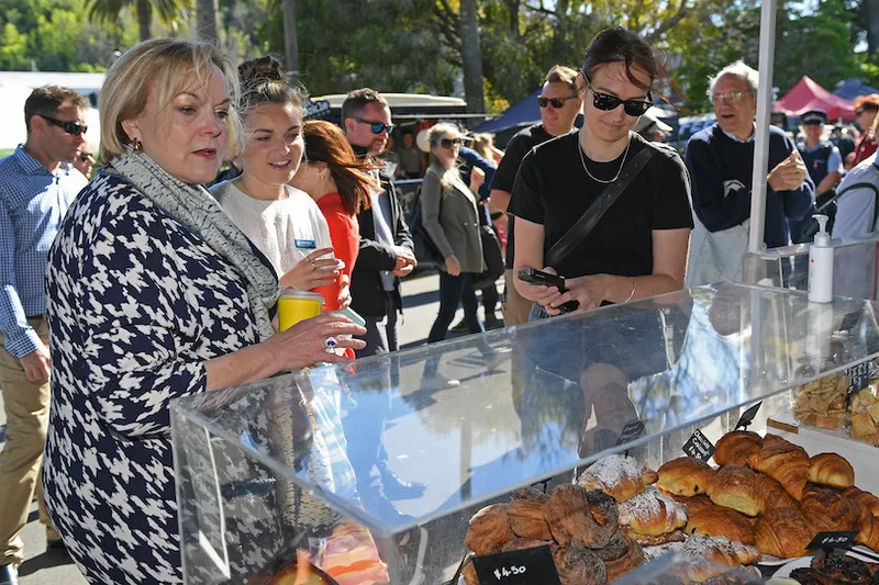 National Leader Judith Collins Campaigns In Hawkes Bay