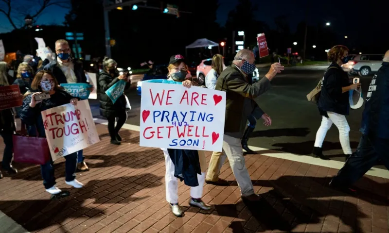 Trump supporters walter reed rally getty