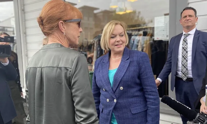 Judith Collins on the campaign trail in Ponsonby