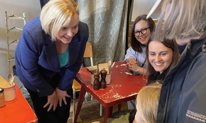 Judith Collins on the campaign trail
