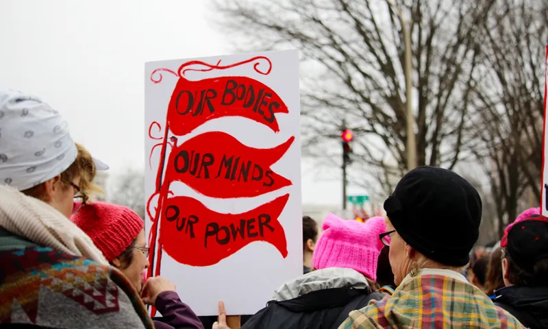 Women’s March with Protest Sign