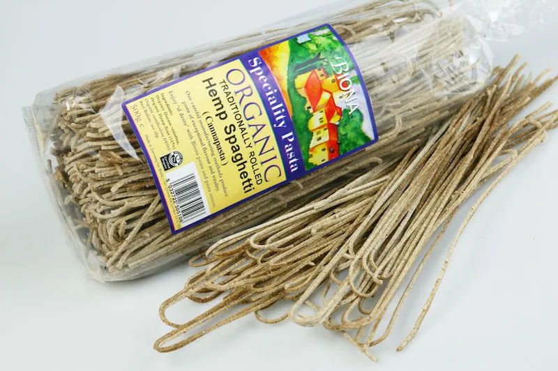 Biona - Speciality Pasta, Organic, Traditionally rolled Hemp Spaghetti (Cannapasta).SCMP in-house studio. 19 APRIL 2007