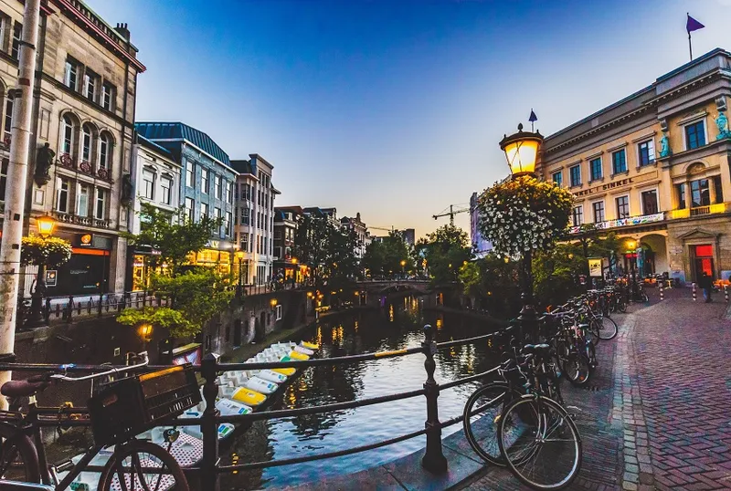 View Of Canal In City
