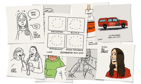 Election night sketches 2020 header