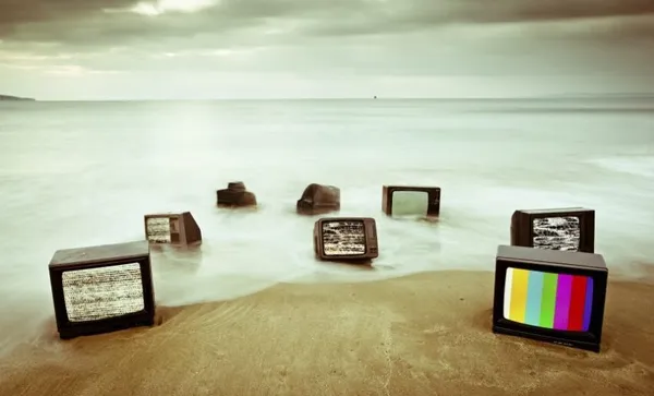Message on a television