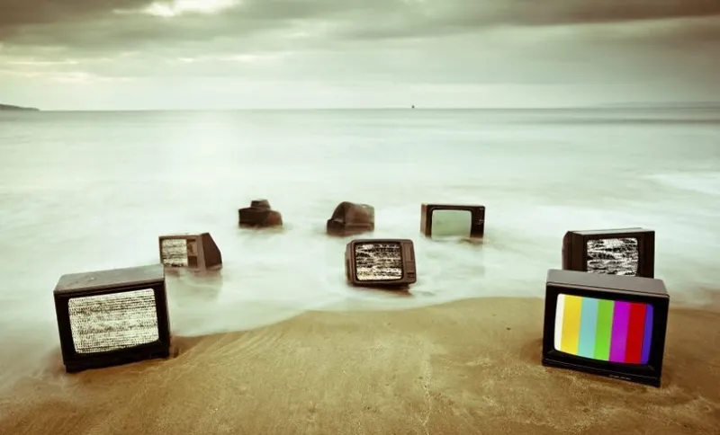 Message on a television
