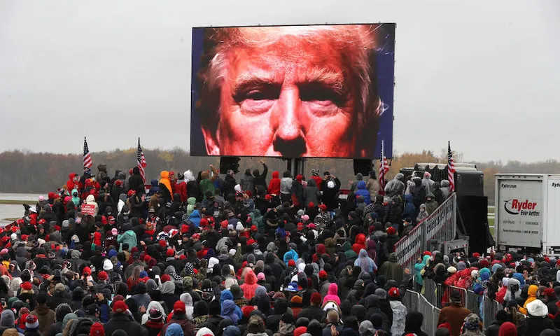 Donald Trump Campaigns For Re-Election In Michigan