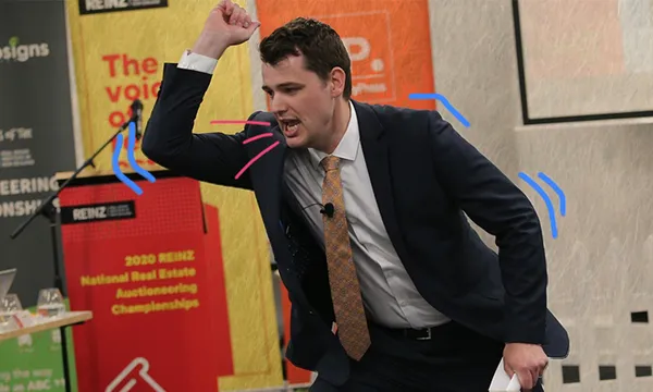 ned allison winning the 2020 national auctioneering championship