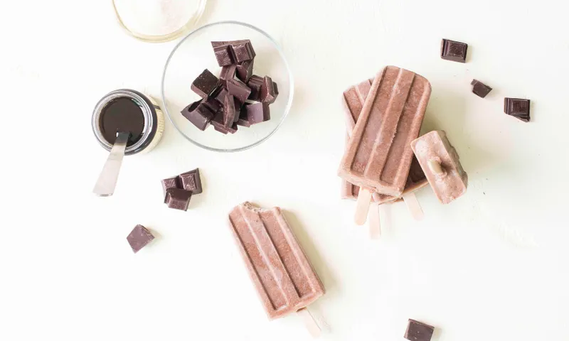 coconut chocolate ice blocks
