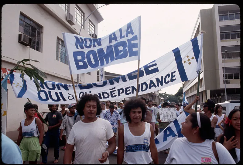 Parade Marchers Protesting Nuclear Testing