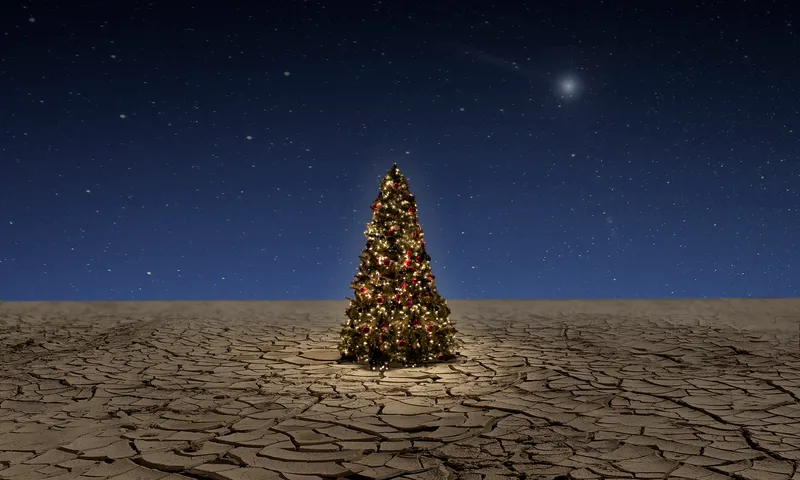 Christmas tree in the desert