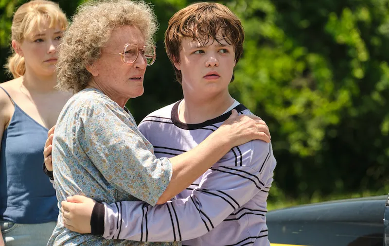 HILLBILLY ELEGY: (L to R) Haley Bennett ("Lindsay”), Glenn Close ("Mamaw”),Owen Asztalos ("Young J.D. Vance"). Photo ...