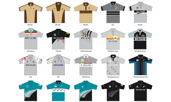 NZ ODI Shirts history