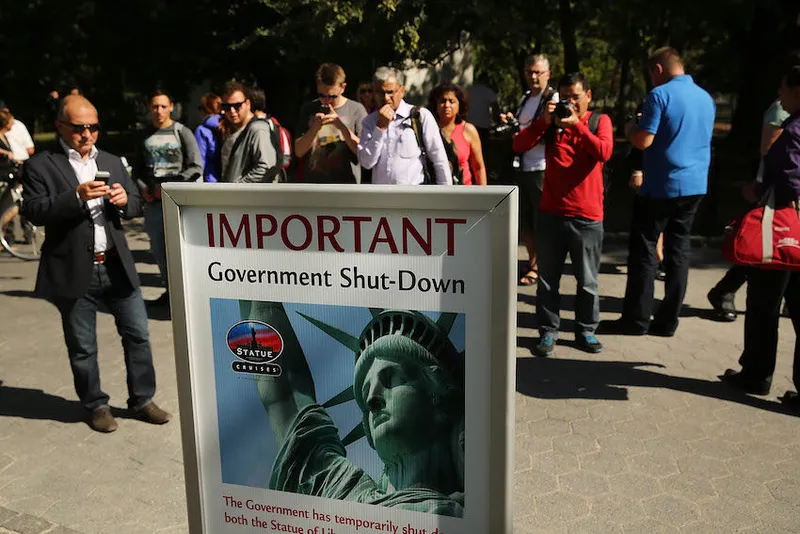 Government Shutdown Closes Statue Of Liberty