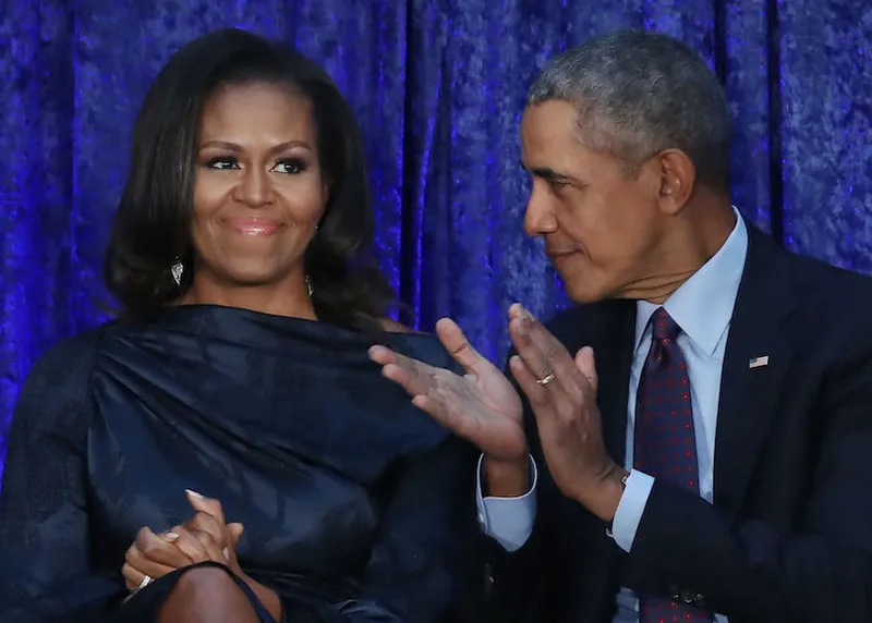 Barack And Michelle Obama Attend Portrait Unveiling At Nat'l Portrait Gallery