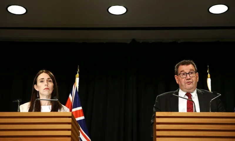Jacinda Ardern Grant Robertson post cab Getty Hagen Hopkins
