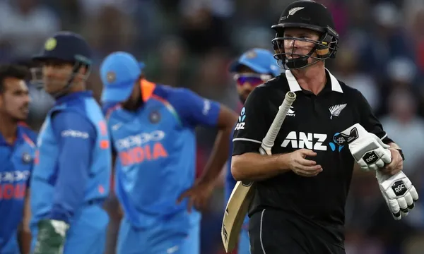 Colin Munro after getting out against India cricket Getty