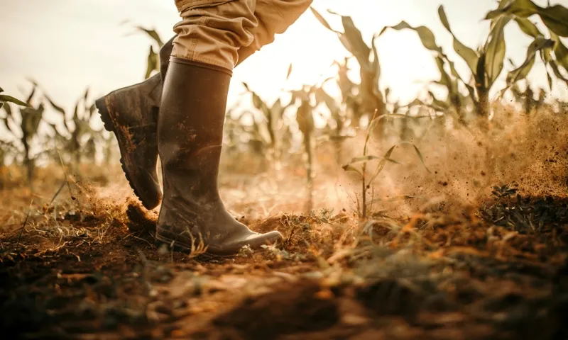 farmer boots crops growing stock getty images