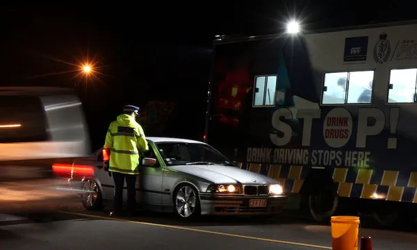 Police Stop Motorists At Drink Driving Check Point In Auckland