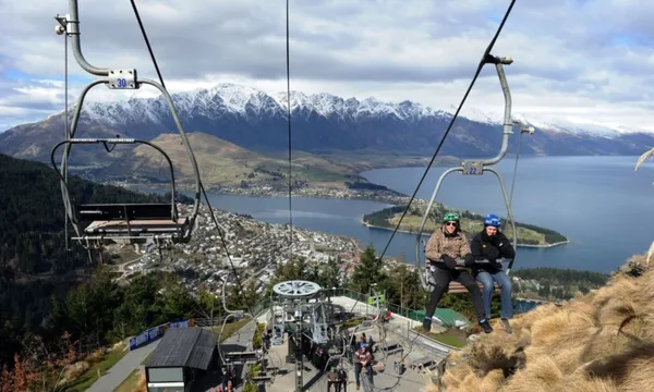 general view of queenstown from ben lomond getty
