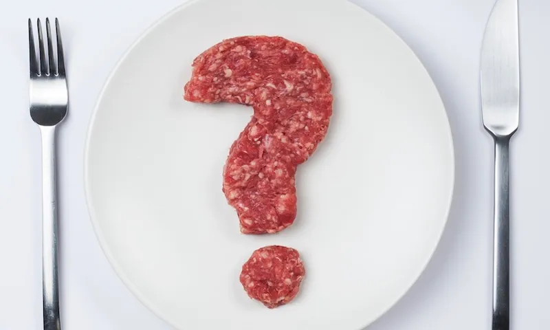 Red meat in the shape of question mark