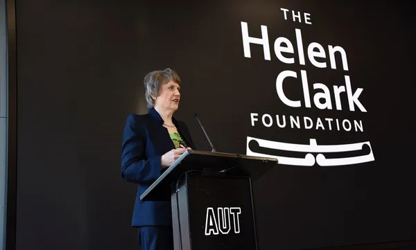 Helen and logo at launch