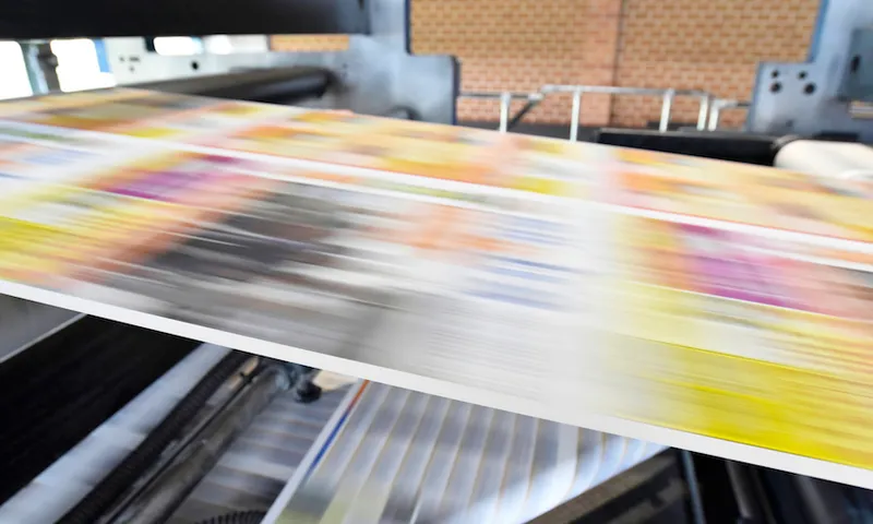 Printing machine in a printing shop