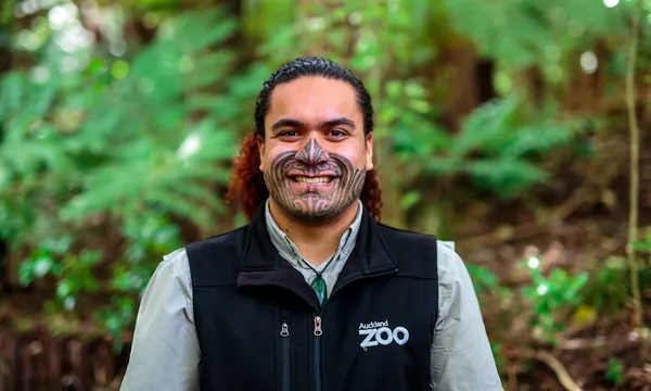Hōhepa Waenga, an educator at Auckland Zoo.