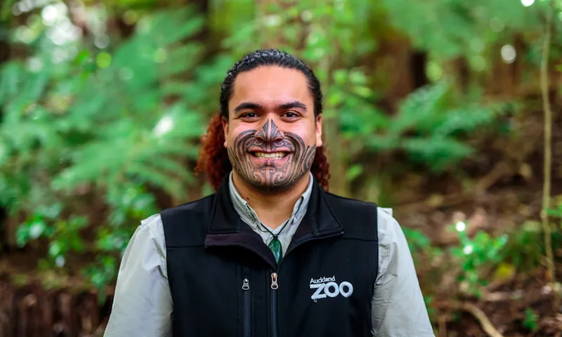 Hōhepa Waenga, an educator at Auckland Zoo.