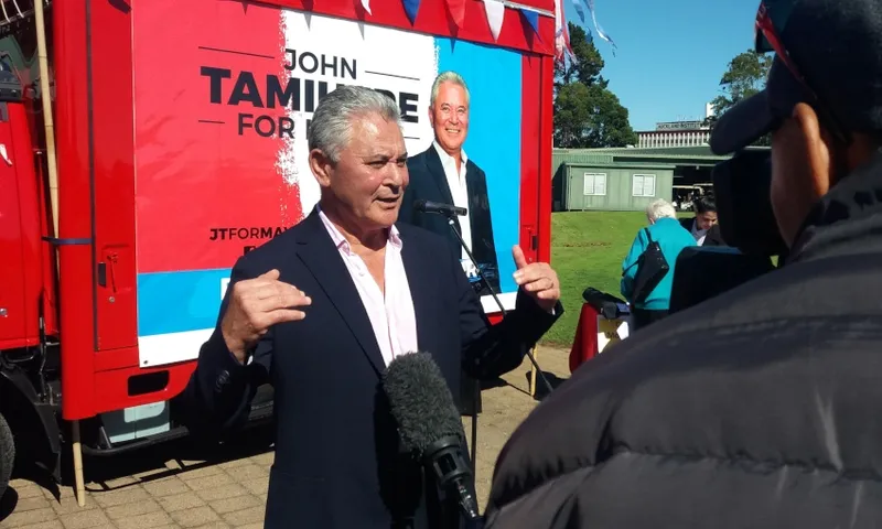 John Tamihere speaking at Chamberlain park alex braae