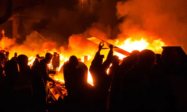 Anti-Government Riot in Kyiv Ukraine