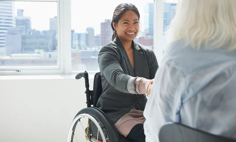 Businesswoman with disability