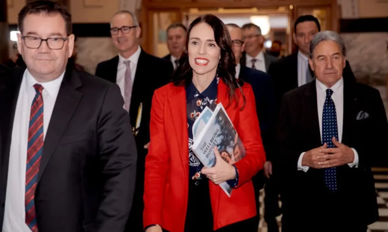 ardern robertson peters budget 2019 rnz dom thomas