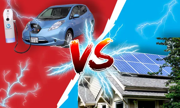 electric cars vs solar panels