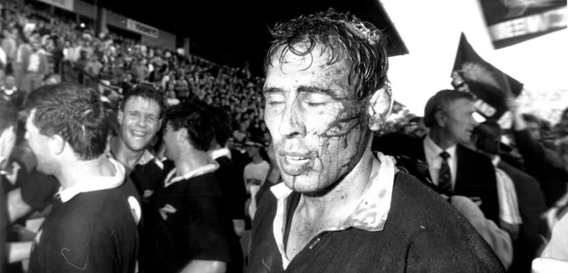Rugby Union Test at Concord Oval.Australia vs New Zealand.Wayne “Buck” Shelford at his bloodiest best.