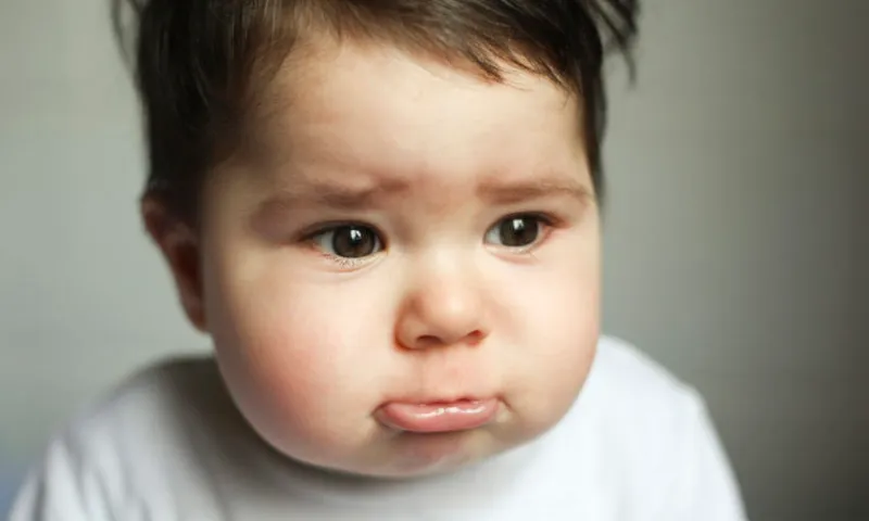 Baby boy sad ready to cry