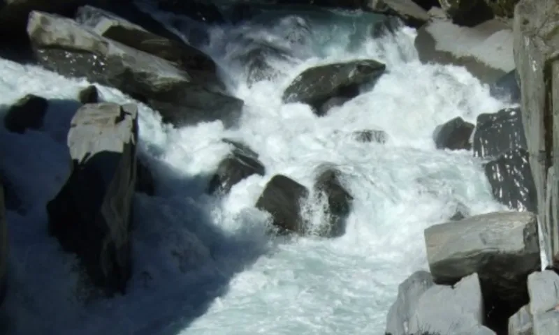 section of Waitaha river near hotsprings supplied