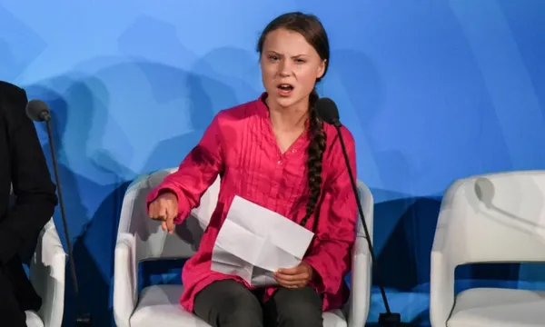 Greta Thunberg un speech getty