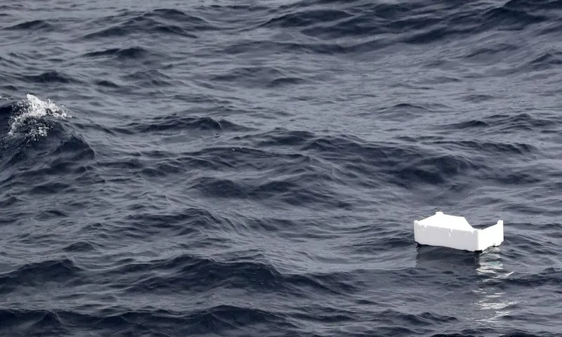 polystyrene plastic floating in ocean getty