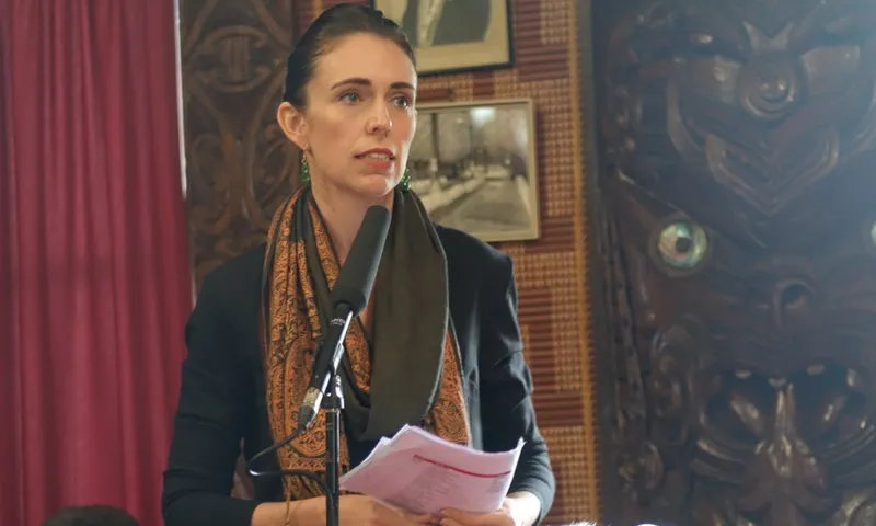 Jacinda Ardern at Owae Marae Waitara