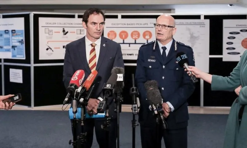Police Minister Stuart Nash and Police Deputy Commissioner Mike Clement