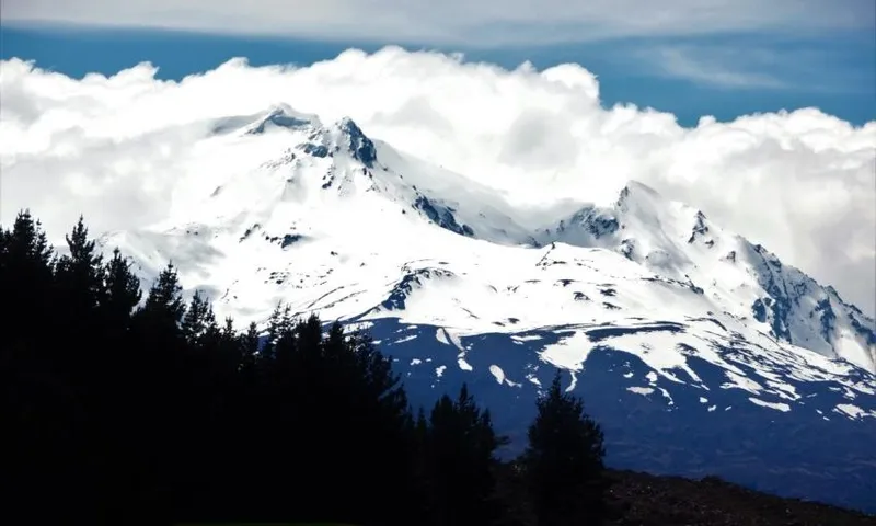 A view from the train of Ruapehu